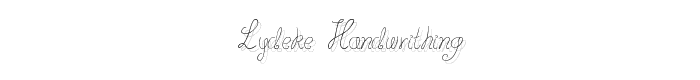 lydeke Handwrithing font
